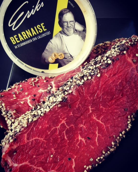 2 Peberbøffer af tykstegsfilet + lille bearnaise TILBUD
